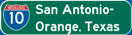 I-10: San Antonio - Orange, Texas